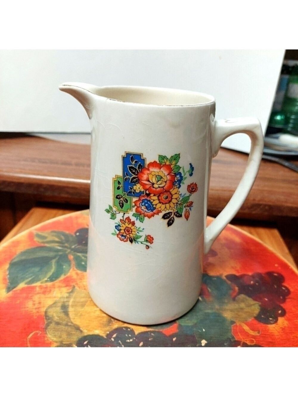 Antique* Royal Art Pottery Longton Ceramic Pitcher